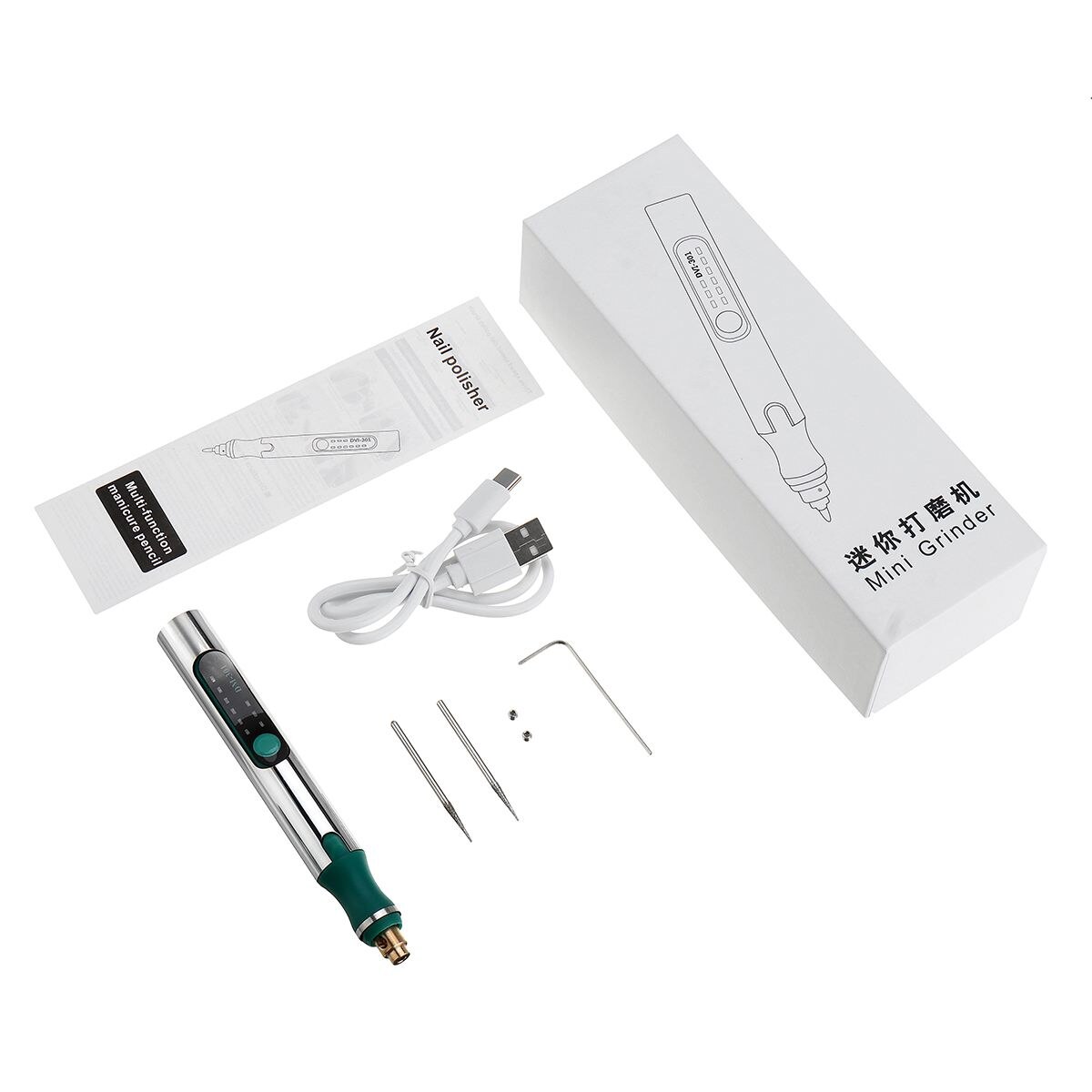 3-Speed Electric Drill Dremel Grinder Engraver Pen Grinder Mini Drill Electric Rotary Tool Grinding Machine Dremel Accessories: onlyElectric Grinder