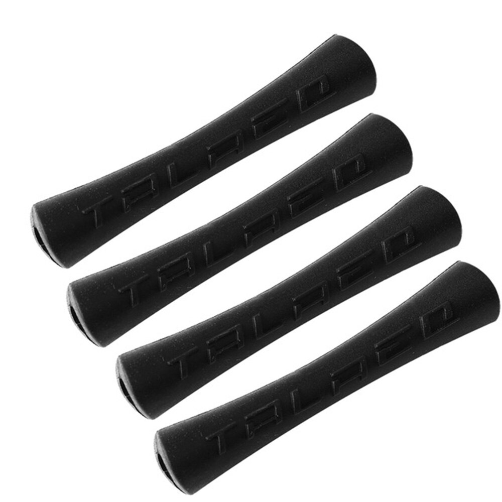 4 stuks mtb anti-wrijving fiets frame bescherming rubberen beschermhoes beschermbuizen kabelbeschermer lijnbuis beschermhoes: Zwart