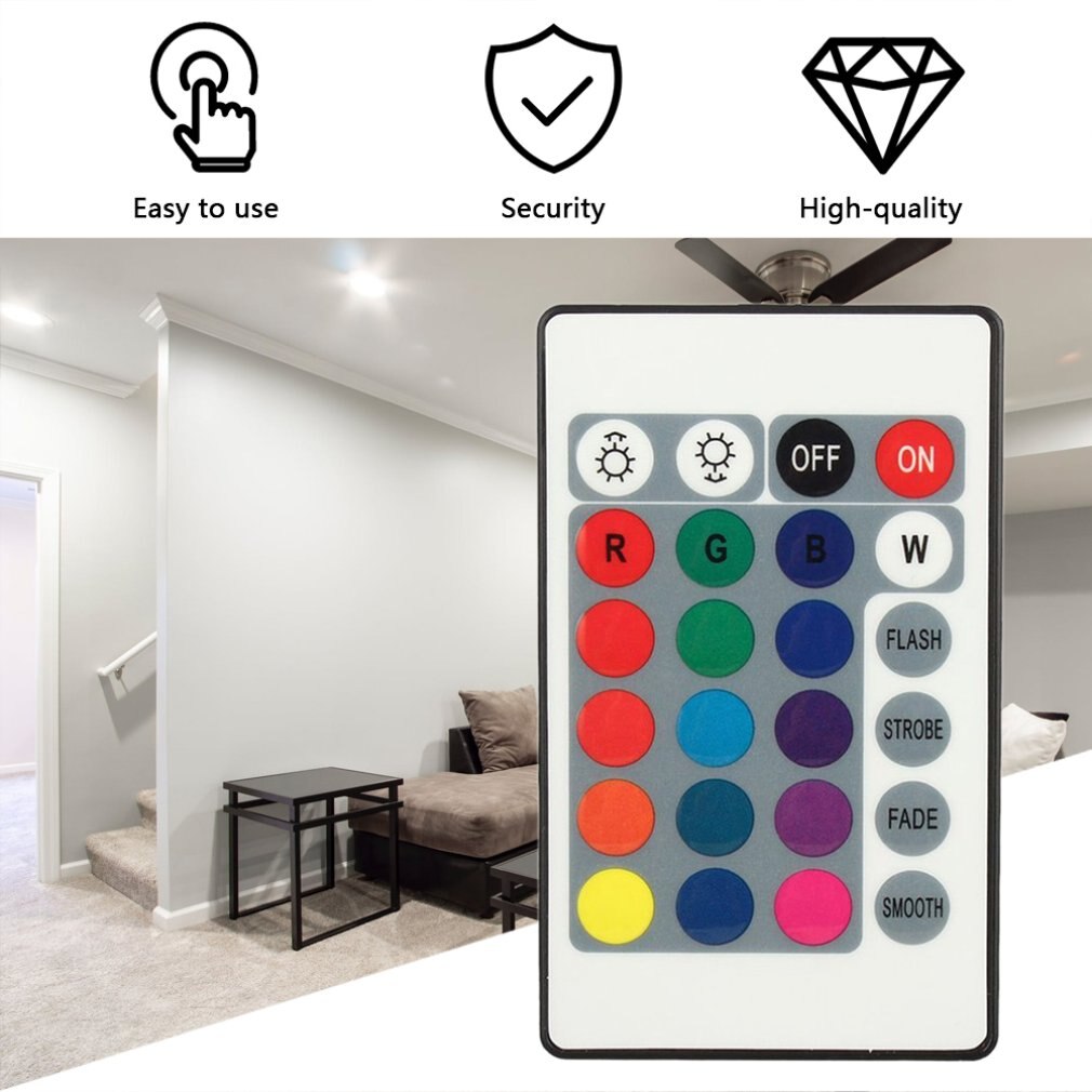 1 Set RGB 16 Colors 4 Different Light Control Functions Remote Control Box DC 12V For LED Light Strip Security Safety