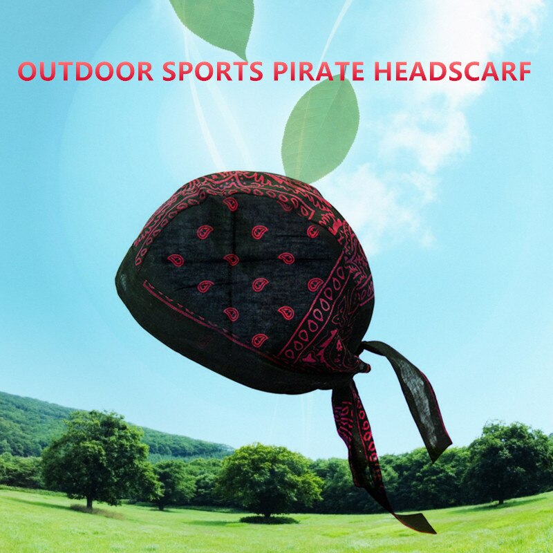 Foulard de cyclisme multicolore en coton imprimé, couvre-chef pour le sport en plein air, style Hip-Hop, Pirate, américain et européen