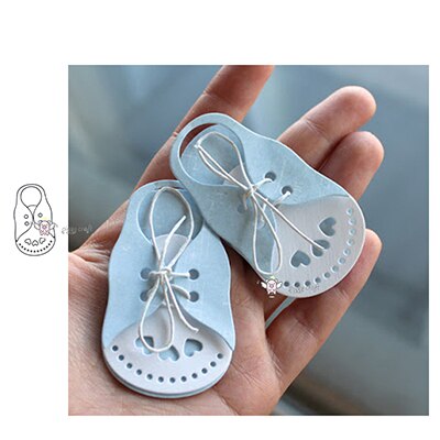 Mmao håndværk metal stål skærematricer nyeste sløjfe kærlighed babysko stencil til gør-det-selv scrapbog papir/fotokort prægematricer: Elsker sko