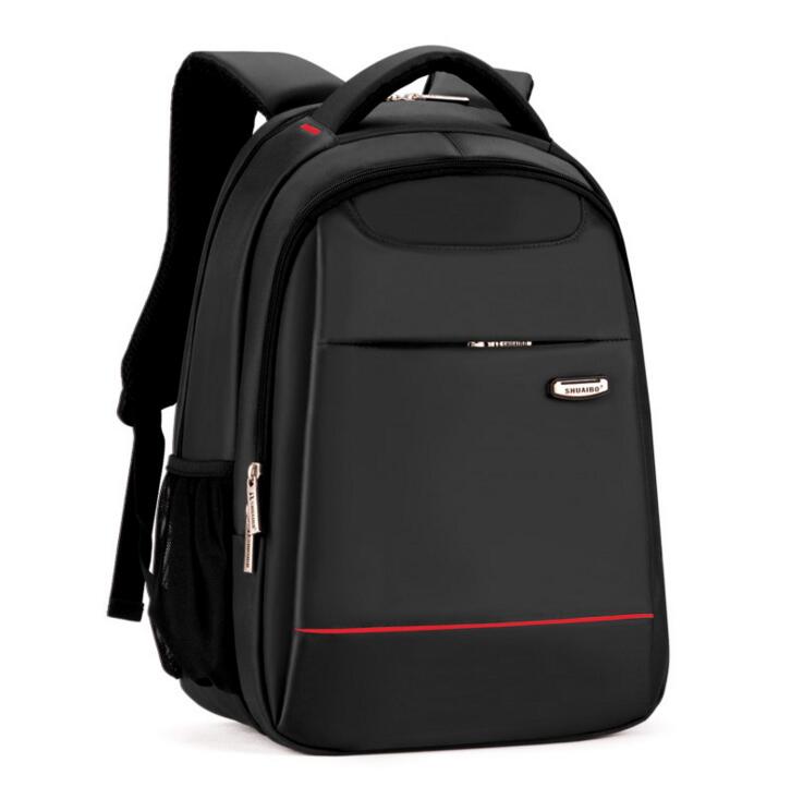 X-Online 032717 student school bag man travel backpack: Black