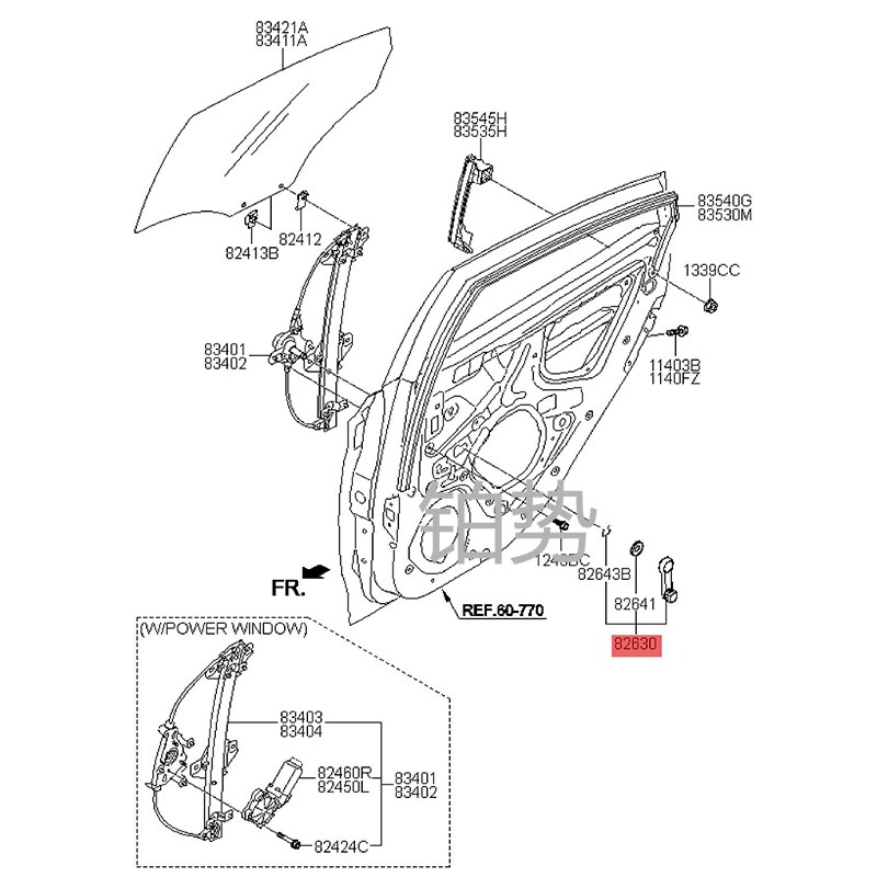 Car door handle bracket assembly -hyu nda iRe na door handle guard plate door handle cover assembly glass lifter handle