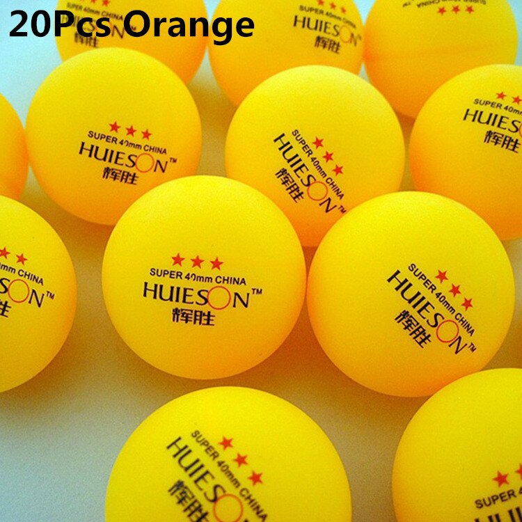 Huieson, 20 50 100 Uds., 3 estrellas, 40mm, 2,9g, blanca y naranja pelota de Ping-Pong, pelota de entrenamiento avanzada para aficionados, pelota de Ping-Pong: 20 Orange