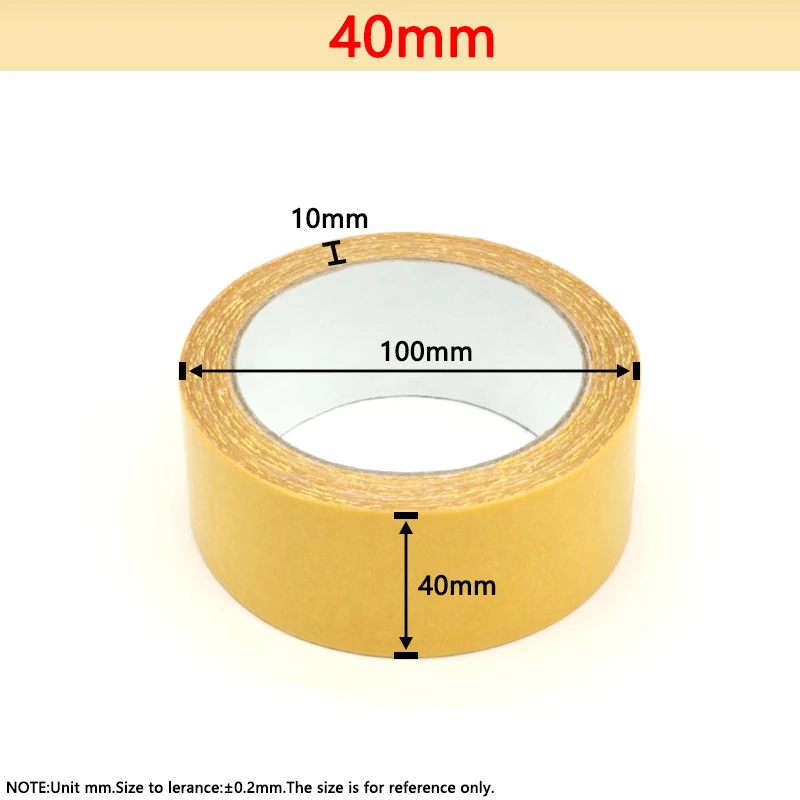 1/3/5pcs Double Sided Cloth Base Tape Strong Fixation Translucent Mesh Waterproof Traceless High Viscosity Adhesive Stickers: Yellow / 5m