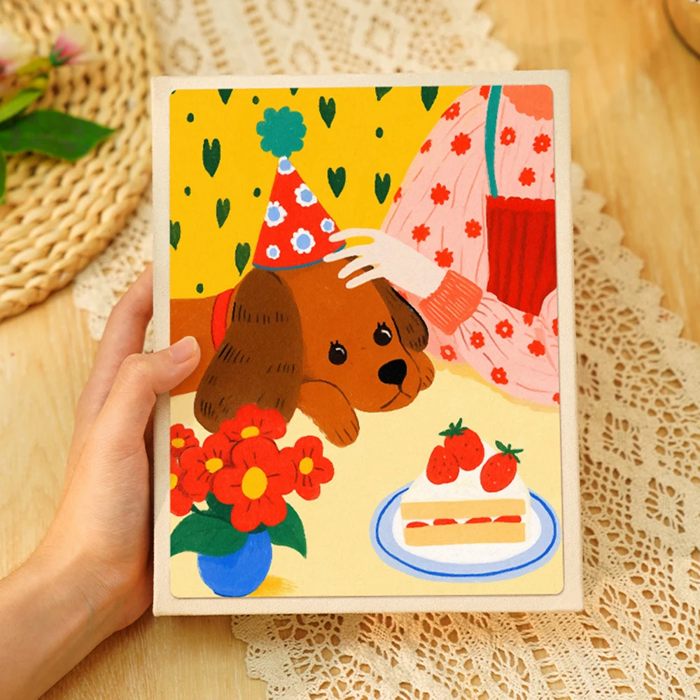Álbum de fotos de 200 páginas y 6 pulgadas, álbum conmemorativo para Festival, almacenamiento de tarjetas, almacenamiento de fotos para el hogar para registros de crecimiento de niños: YELLOW