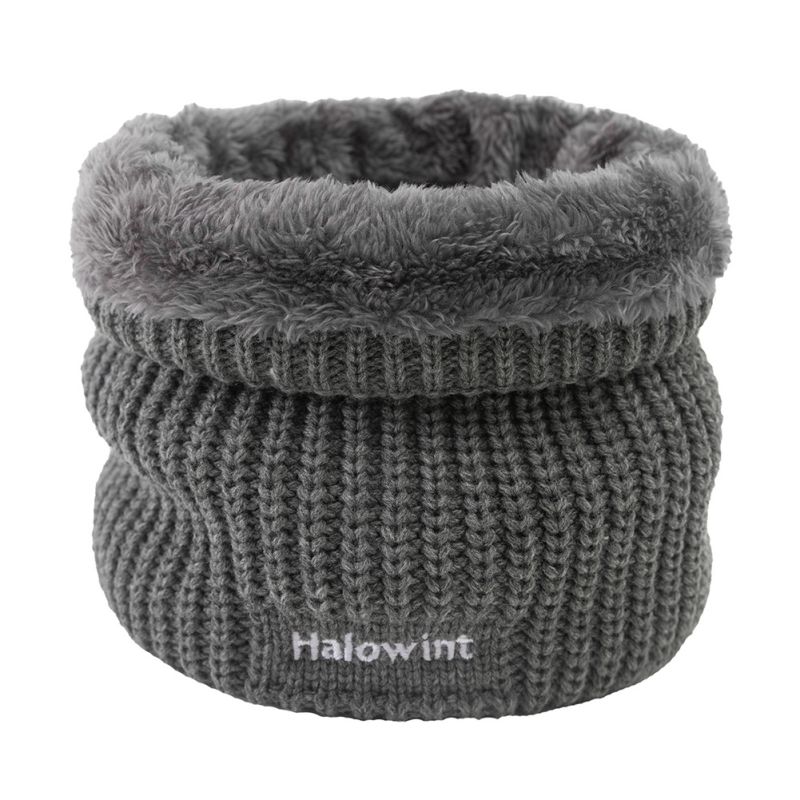 Winter Men's And Women's Snood Plus Velvet Warm Wool Single-loop Pullover Bib Letter Solid Color Thick Collar: A03