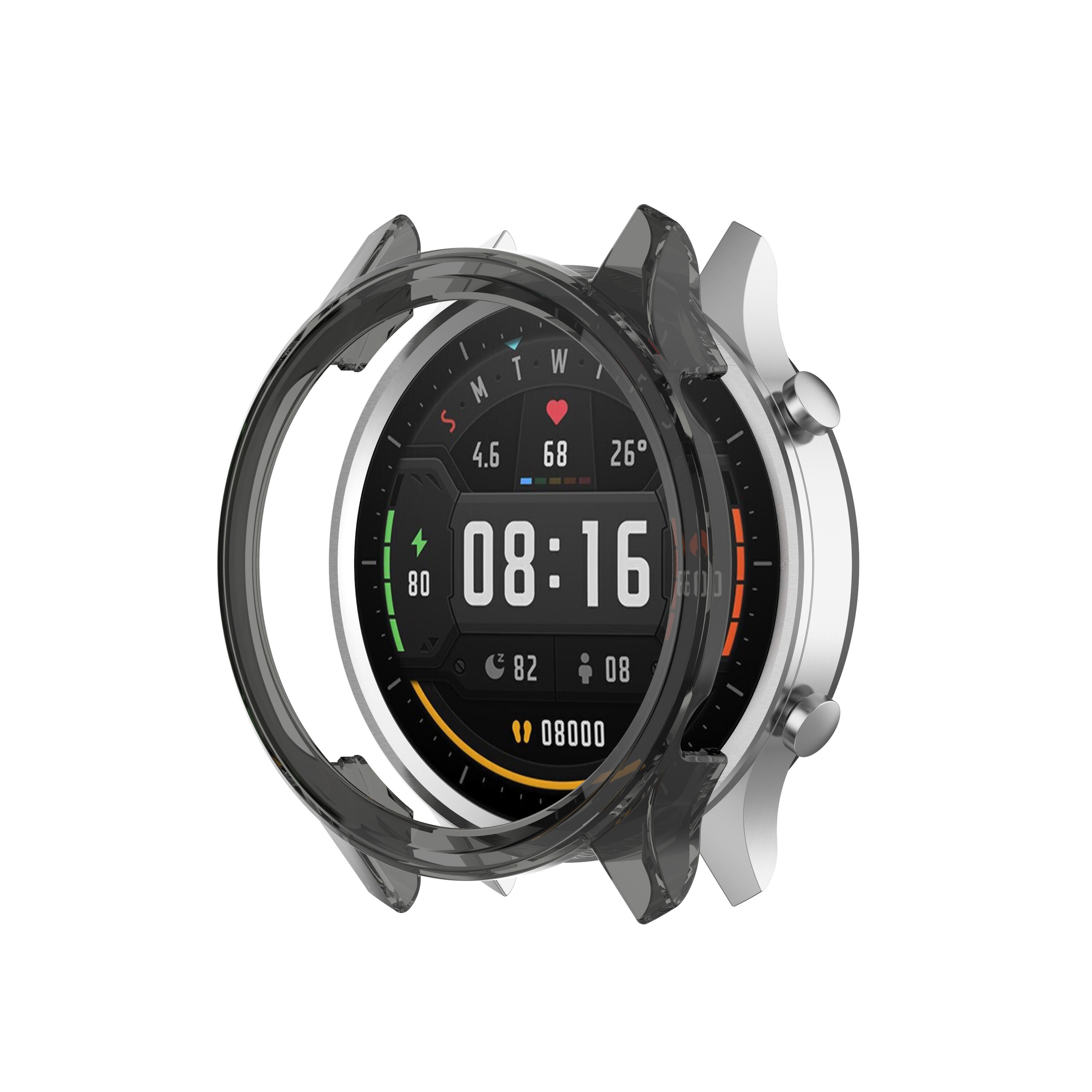 Beschermhoes Voor Xiaomi Kleur Horloge Tpu Cover Slim Smartwatch Bumper Shell Case Cover Voor Xiaomi Mi Kleur horloge: Black