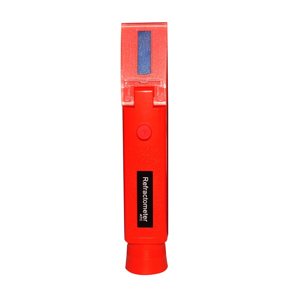 0-32% Measure Range Handheld Brix Meter Candy Concentration Meter Refractometer Optical Sugar Food Beverages ATC Content Tester: RED