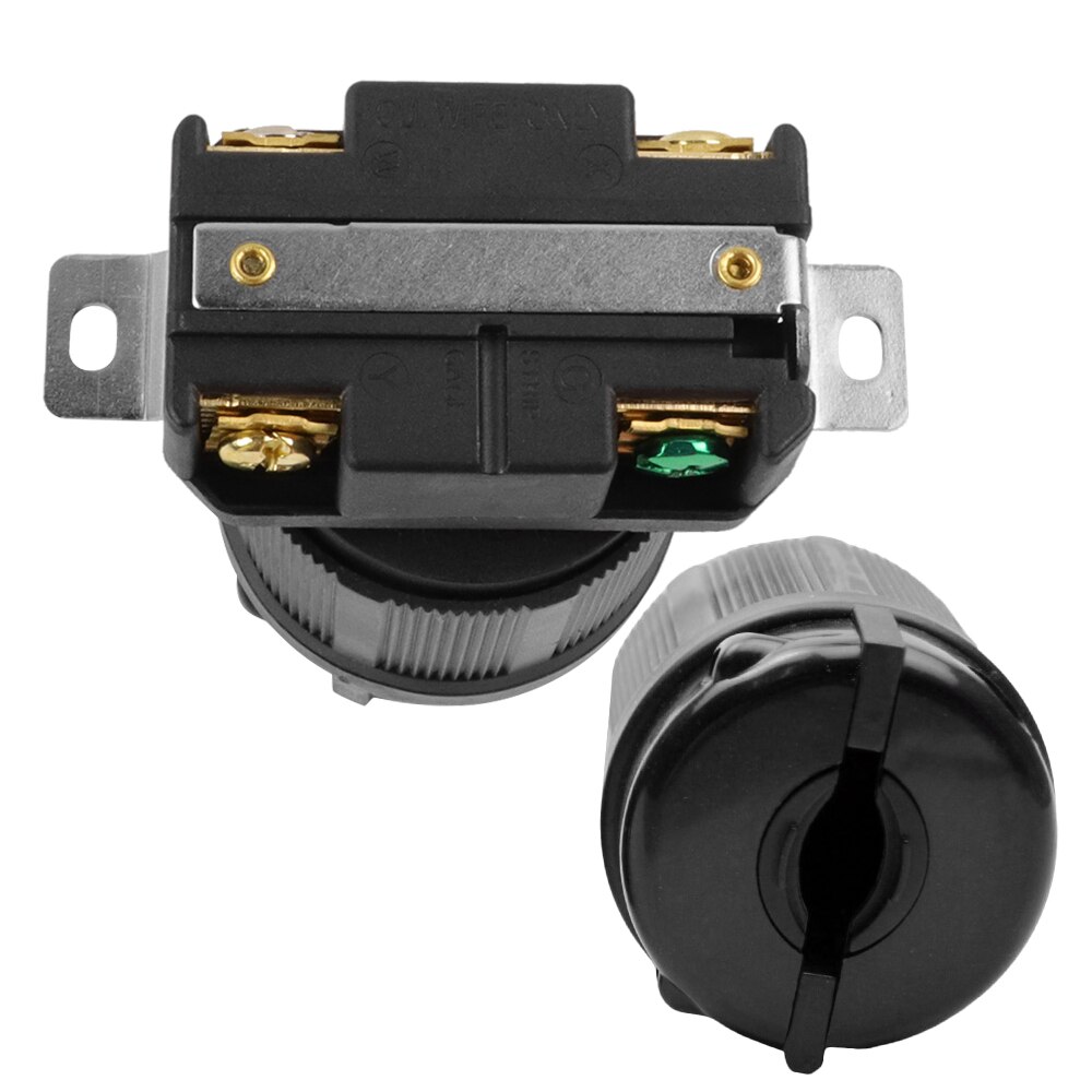 FLYPIG Generator RV AC Plug &amp; Socket L14-30 120V-250V 30A Male &amp; Female Wired Lock Connector US Industry Power Plug Receptacle