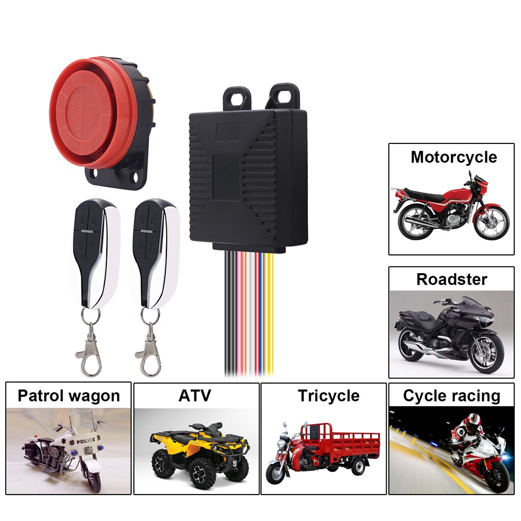 Set of Universal Anti-theft Alarm Security System for Motorcycle Motorbike Scooter