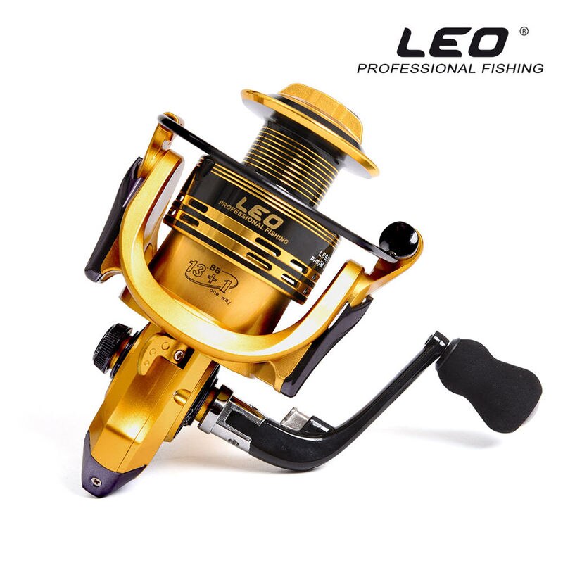 Leo spinning fiskerulle metall spinnande fiskerullar 5.5:1 13+1bb vintage spinning rulle sötvatten havskatt båt fiskeredskap