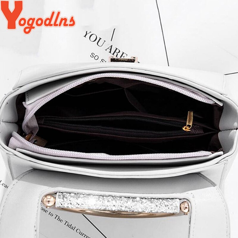 Yogodlns nouvelles dames Sequin sac carré de en cuir PU femmes concepteur de luxe sac à rabat Mini sac à bandoulière
