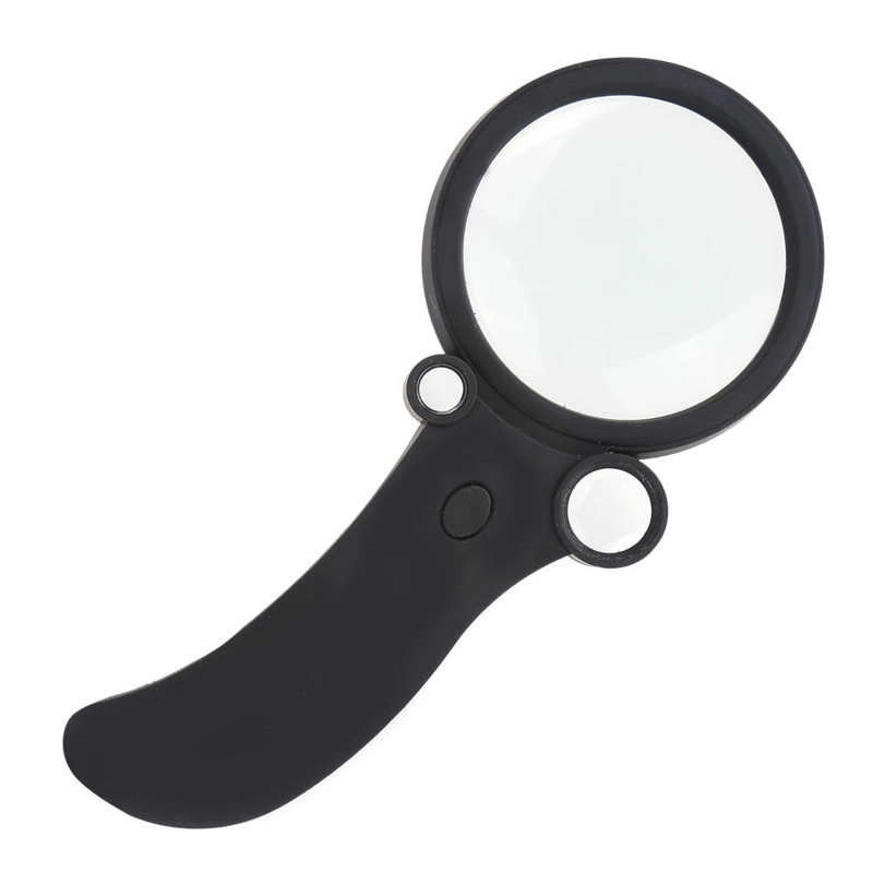 Magnifying Glass Hand‑Held 3 Lenses 3X LED Magnifier for Seniors Reading Printing Inspection Exploring