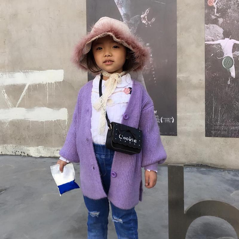 Kids' Change Purses Crossbody Bag Letters Print Girls Handbags for Children PU Leather Messenger Bag Girls Shoulder Bags