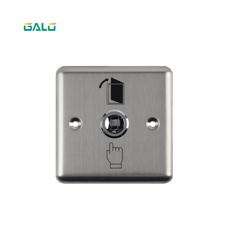 Stainless Steel Door Exit Button Switch With LED Blue Backlight emergency push button switch For Home Security: C