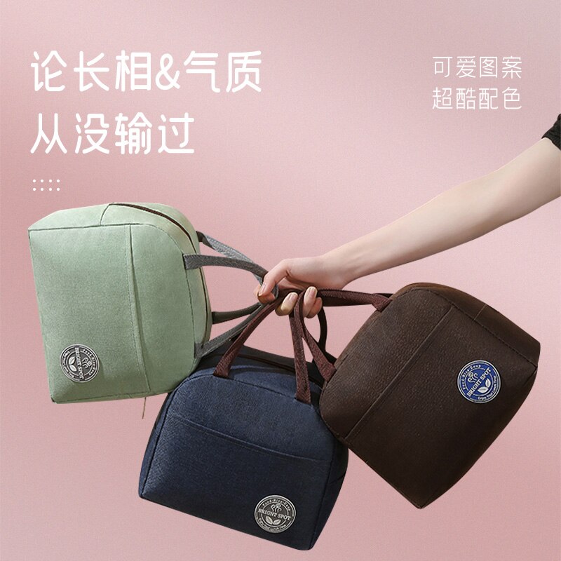 Dikke Lunchbox Tas Isolatie Handtas Riem Rijst Zak Lunch Tas Kantoormedewerker Student Draagbare Lunchbox Tas