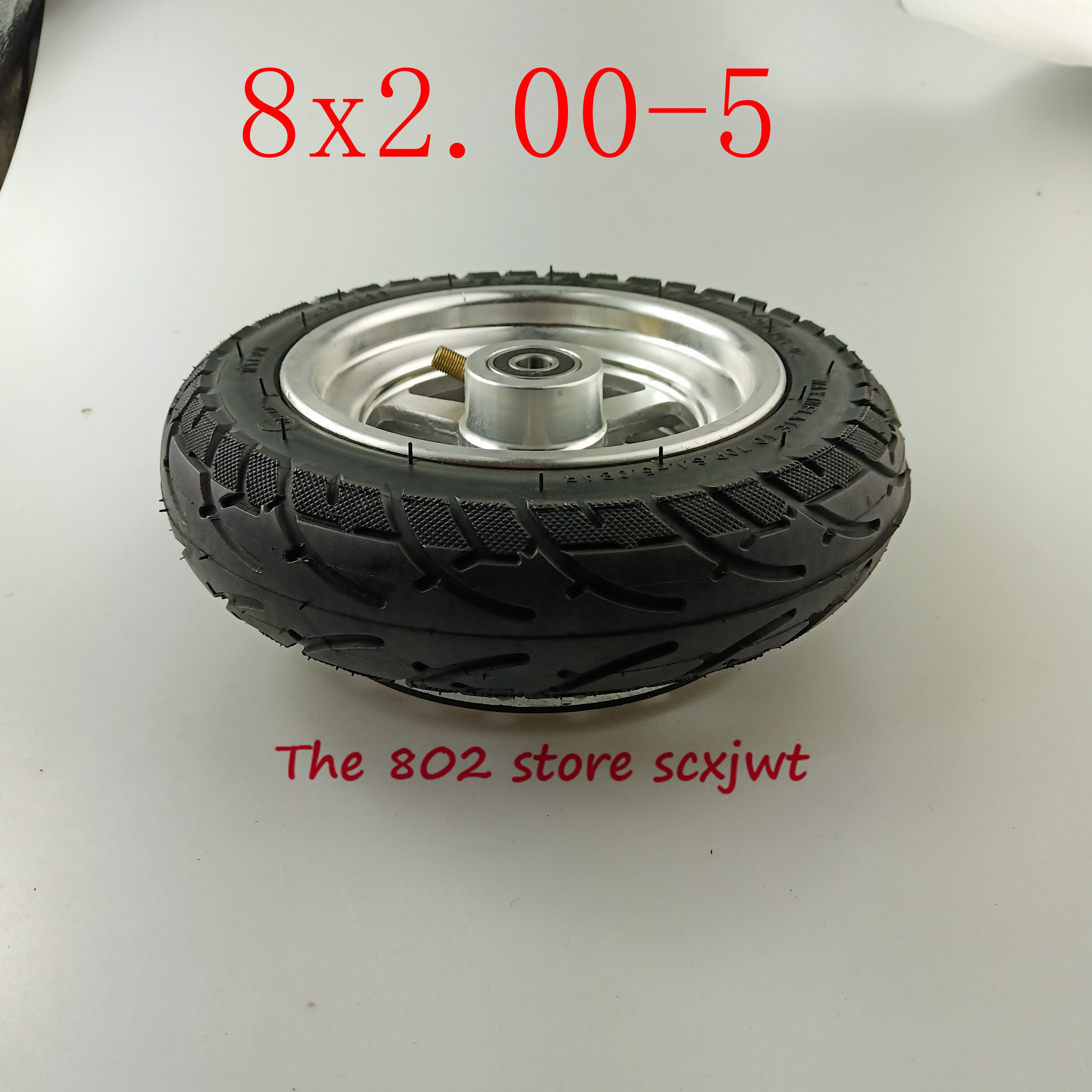 8 x 2.00-5 tubeless dekk hjul dekk + plate bruk for pocket bike mini sykkel elektrisk scooter