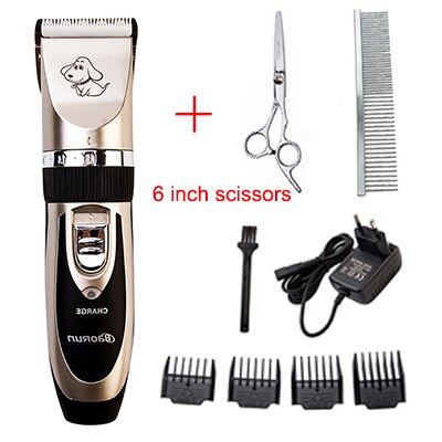 Baorun Pet Dog Hair Trimmer Animal Grooming Clippers Cat Cutter Machine Shaver Electric Scissor Clipper Dog Haircut Machine: P2-SET 3