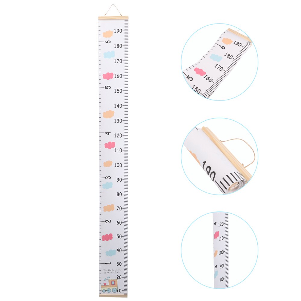 Train Pattern Kids Growth Chart Children Height Measurement Ruler Cute Hanging Wall Decal for Kids Children (Assorted Color)