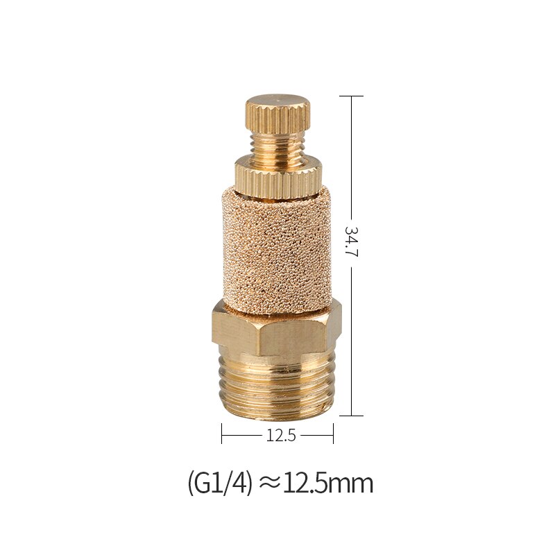 Pneumaattinen messinki pakoputken äänenvaimennin bsl  m5 1/8 " 1/4 " 3/8 " 1/2 " äänenvaimentimet asennus melun suodatin vaimennusliitin kupari: C -2