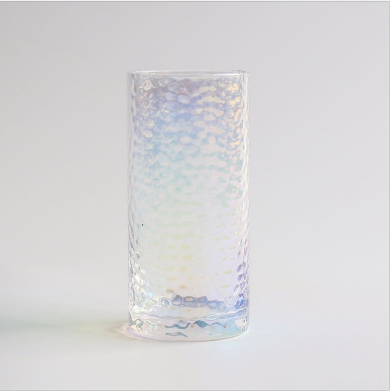 Creatieve Hamer-print Schitterende Gekleurde Glas Drank Cup: 005