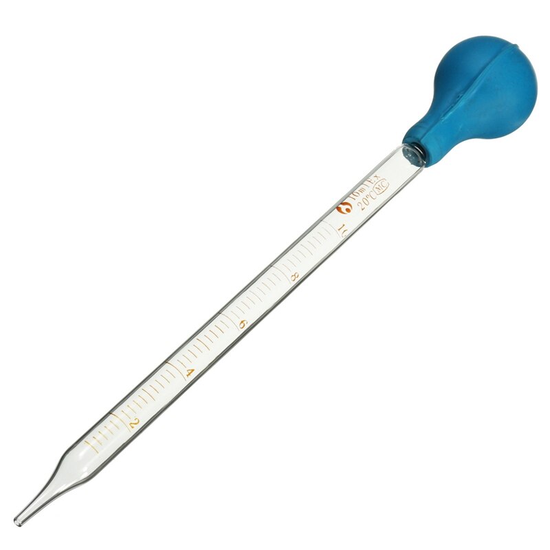 Kicute 1Pcs Rubber Head Glass Graduated Pipettes Dropper Fluid Liquid Dropper Scale Line Lab Chemistry Equipments 20 x 1.2cm