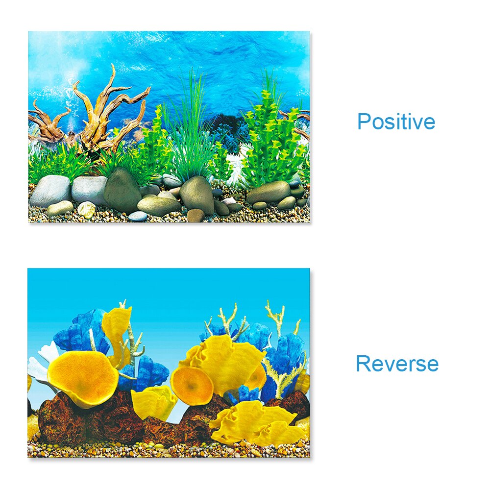 Aquarium Background Poster Aquarium Decoration Landscape Sticker Poster Fish Tank 3D Painting Sticker Aquarium Accessories