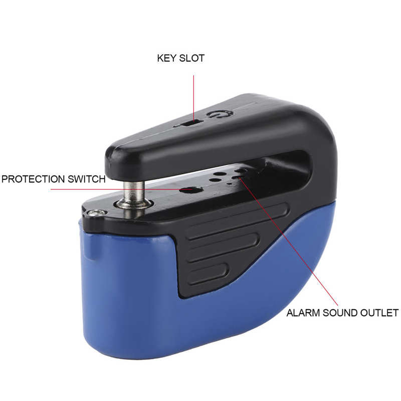 Motorcycle Alarm Lock Anti-Theft Disc Brake Lock 120dB Alarm Protection for Motorcycle Bicycle Mountain Bikes