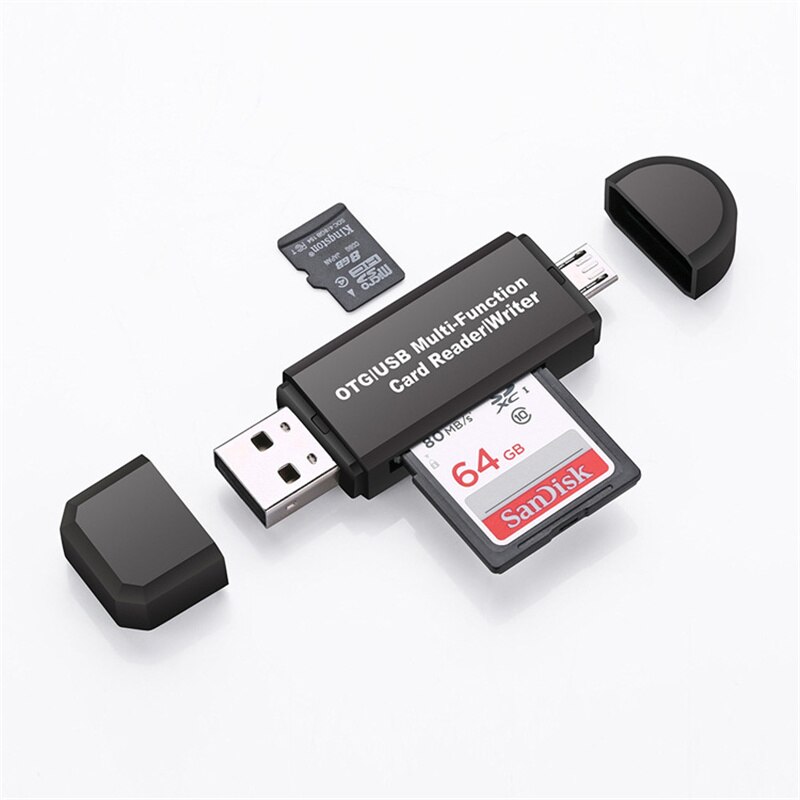 Lettore di schede OTG 3 In 1, lettore di schede TF Micro SD/SDXC OTG usb 2.0 ad alta velocità per Computer Android