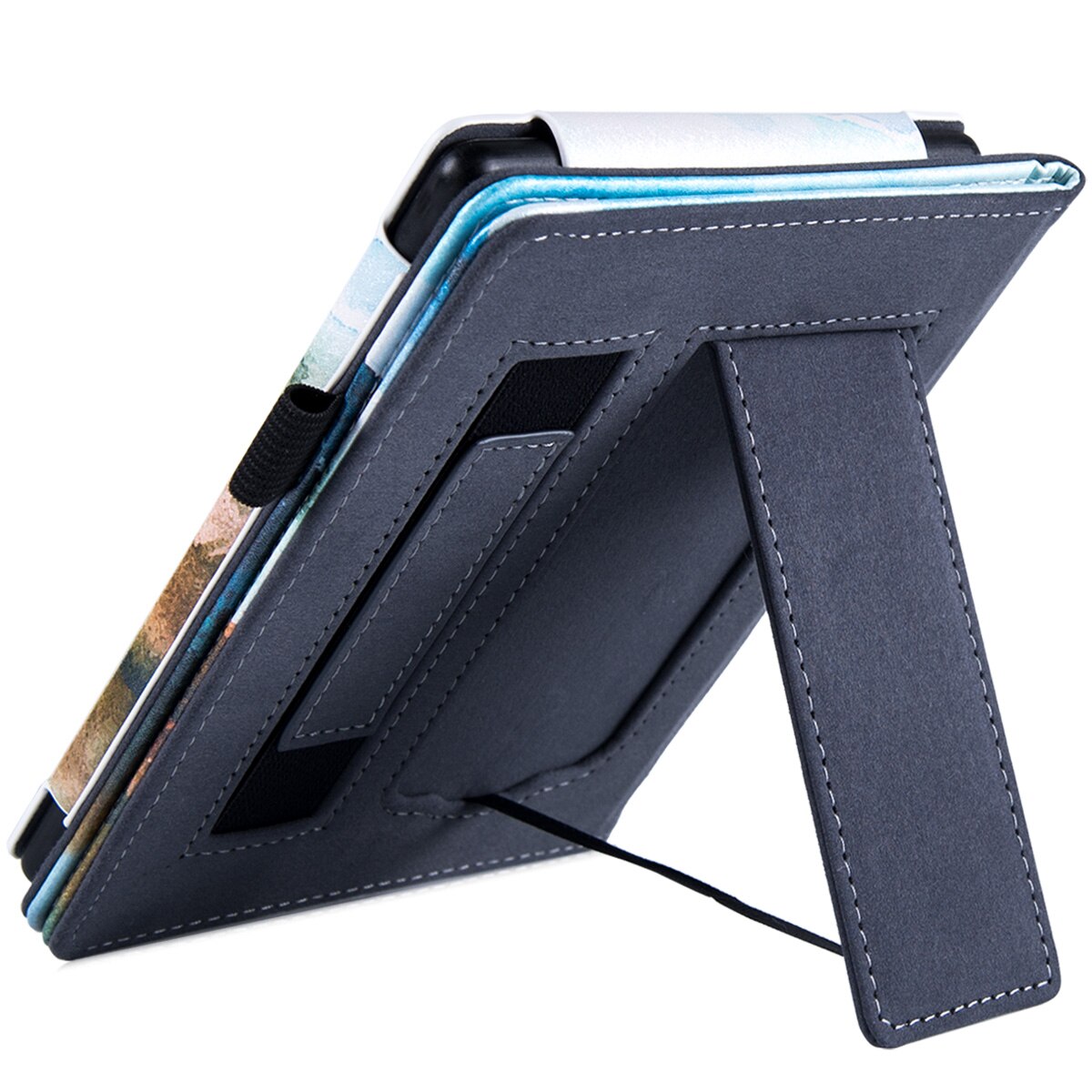BOZHUORUI Colorful Case for Pocketbook Aqua 2/Pocketbook 614/615/624/625/626/640/641 - with Hand Strap/Stand/Magnetic Closure
