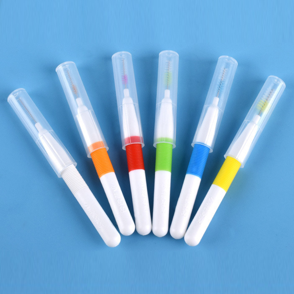 10 Stuks Rager Twee-Kleur Haren Volwassen Tandenborstel L-Vorm Tandenstokers Bretels Borstel Schoon Tand Oral Care tool