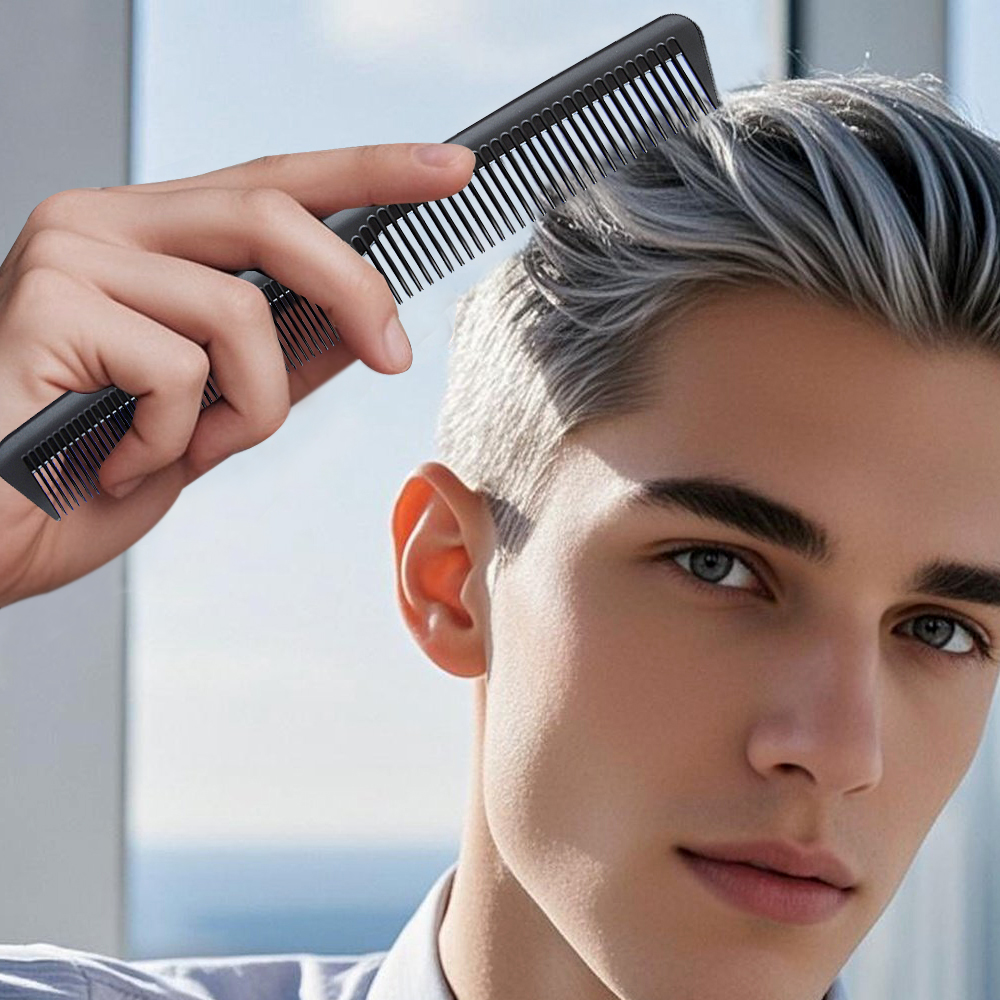 Peine de peluquería , peine de corte de pelo de plástico, cepillo para el cuidado del cabello, peine de peinado multifuncional, 1 ud.