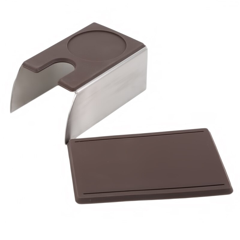 Robust rustfrit stål silikone espresso kaffe sabotage stativ barista værktøj tamping holder rack hylde kaffemaskine værktøj