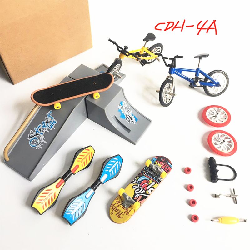 Popular Mini Scooter Two Wheels Scooter Finger Scooter Bike Fingerboard Skateboard Kids' Children's Educational Toys