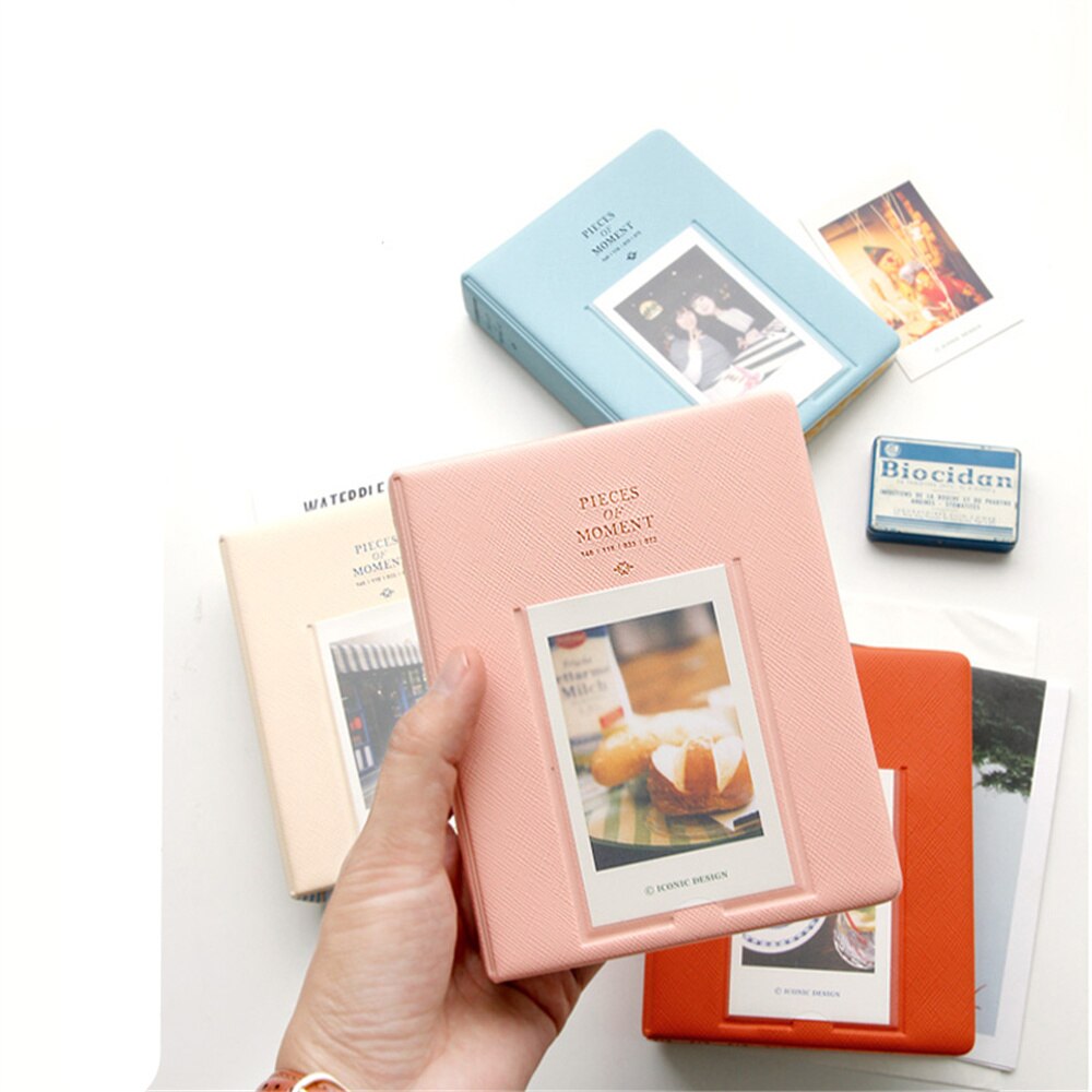Mini 8 fotoalbum  (64 slots) stykker monet flerfarvet 3 tommer mini vintage album karton