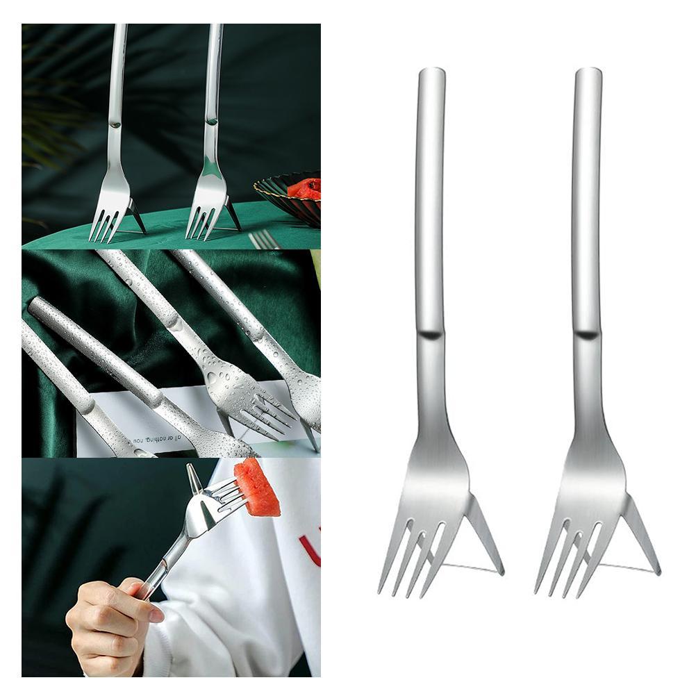 Multi-purpose 2-in-1 Watermelon Fork Slicer Watermelon Fruit Cutting Fork Pieces Tableware Fork