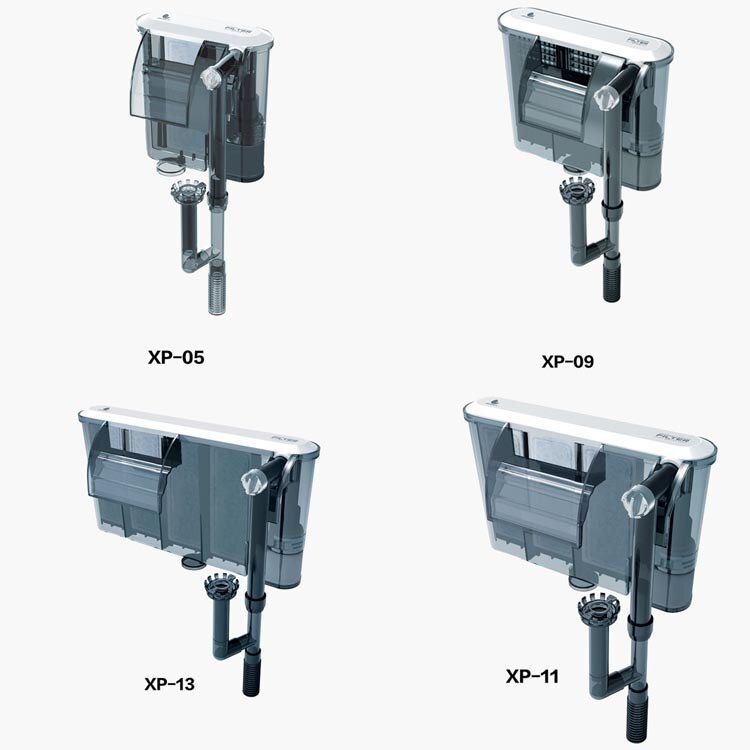 110v 220v External hang on Power filter transparent aquarium fish tank surface skimmer function mini nano