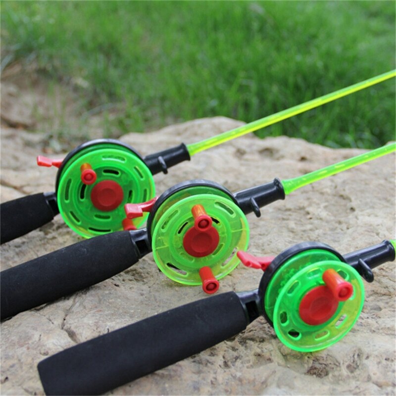 2pc Ice Fishing Rod With Reel Portable Outdoor Winter Plastic Fishing Tackle Pole Sport Fish Combination Winter Fishing Goods