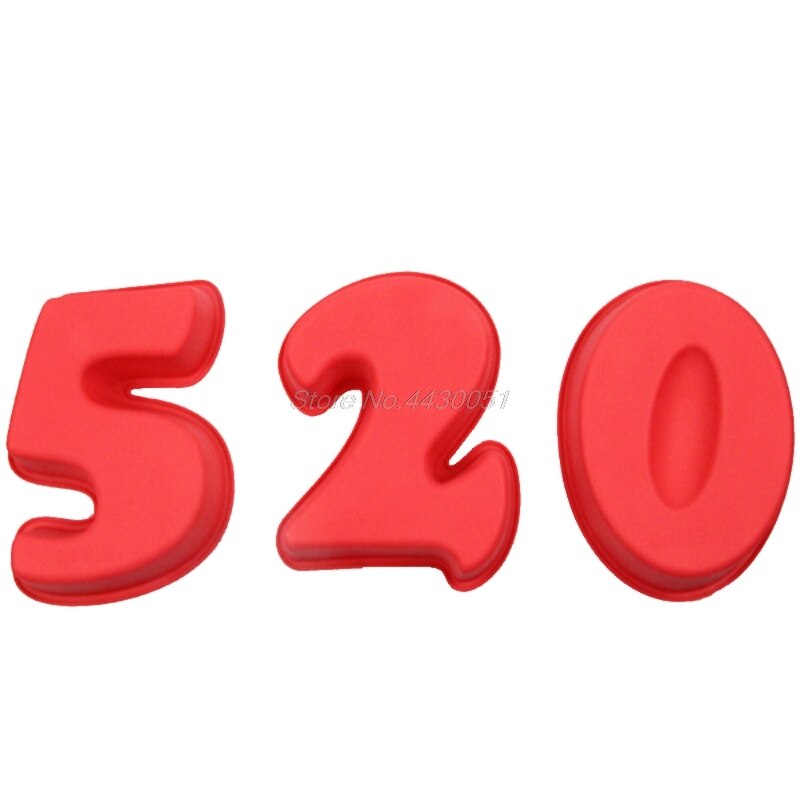 Grote siliconen cakevorm met cijfers verjaardag jubileum 0 1 2 3 4 5 6 7 8