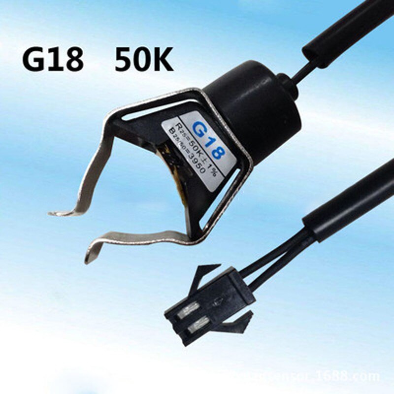 Wall-mounted tube clamp type NTC temperature sensor G18 tube temperature sensor head: 50K-G18