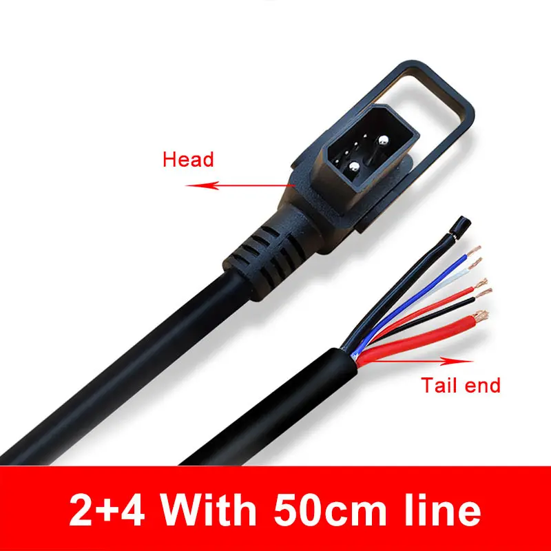 Charging Plug 2+1+5 E-Bike Lithium Battery Connector Electric Vehicle 2+4/2+6 Charging Port Cord Adapter Male and Female Socket: Ivory