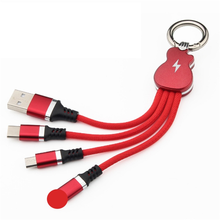 3 in 1 USB Kabel für iPhone Xs Max XR Xs Schnelle Ladung USB Typ C für Samsung S8 s9Plus Mikro USB Daten Linie: verrotten