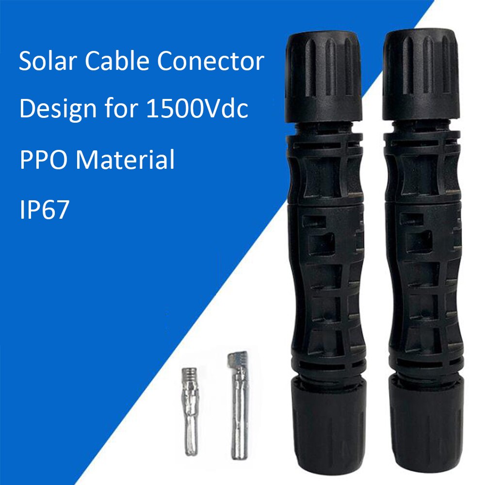 Connector male and female Solar Cable Connector 30A 1500V IP67 used for Solar Cable 2.5mm2 4mm2 6mm2: 2.5-6mm2