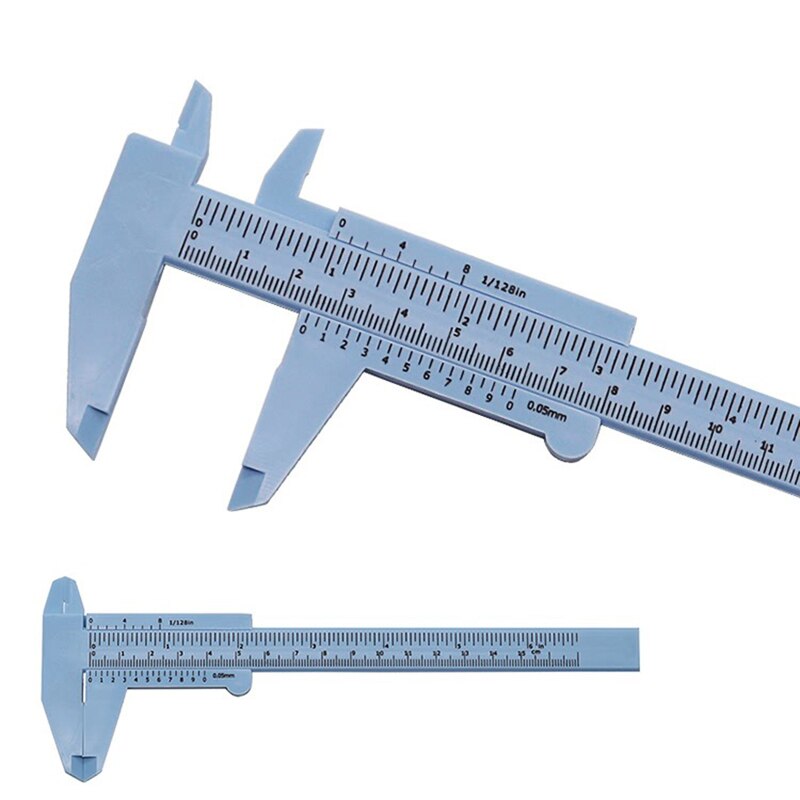 0-80mm/0-150mm 0.5mm Vernier Caliper Double Scale Plastic Vernier Caliper Measuring Student Mini Tool Ruler Vernier Caliper#2: light blue
