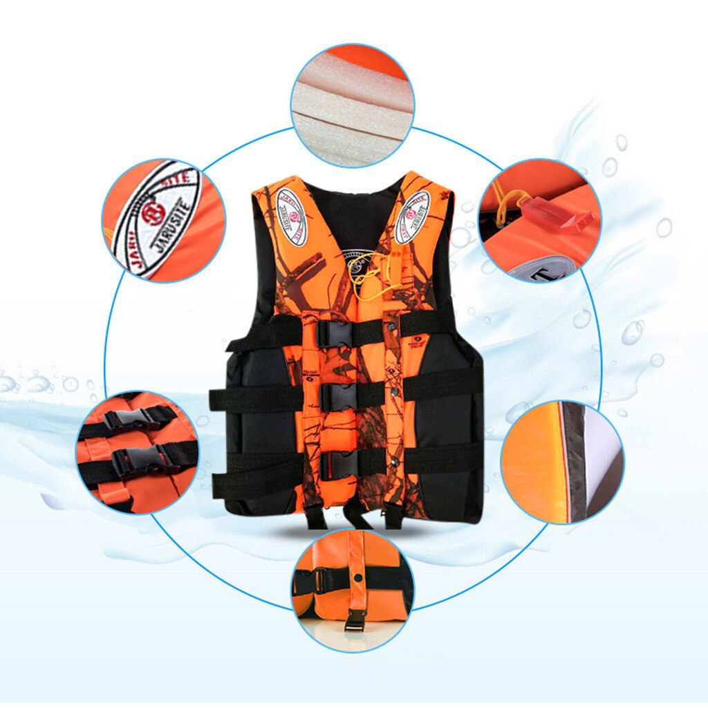 40# Adults Aid Vest Life Vest Kayak Ski Buoyancy Fishing Boat Watersport Universal Windsurfing Surfing Swimming Boating Ski Vest