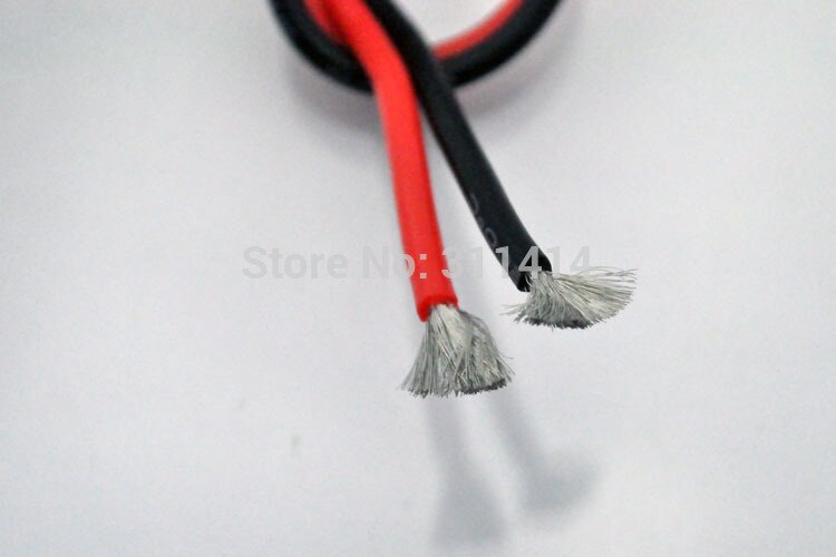 1 metro rossa 1 metro nero 12 #12 awg 12awg heatproof silicone morbido gel di silice wire connect cavo per rc battery part