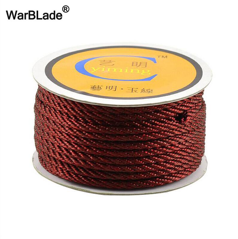 1mm 1,5mm 2mm 3mm Baumwolle Nylon Kabel Gewinde Chinesischen Knoten Schnur Kunststoff Schnur Perlen Seil Für DIY Armbinde Halskette Schmuck Machen: S / Grau