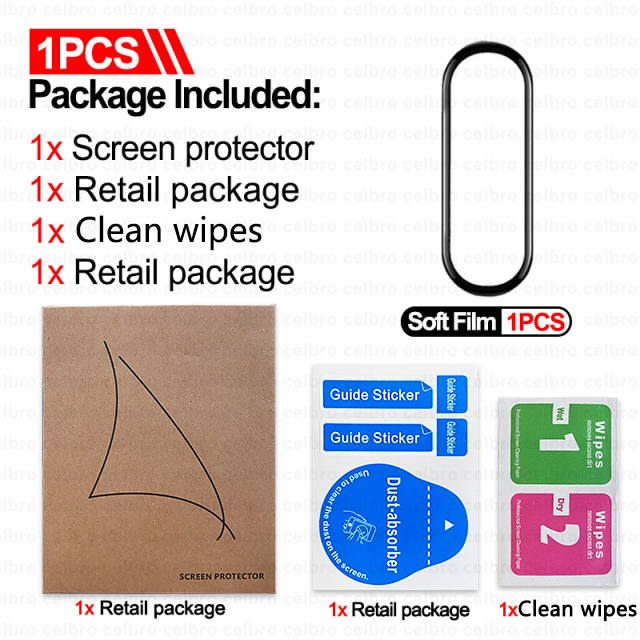 Filme protetor de tela de vidro macio para xiaomi mi banda 4 5 6 miband relógio inteligente capa protetora caso cinta pulseira acessórios: 1pcs Soft Film / For Xiaomi band 6