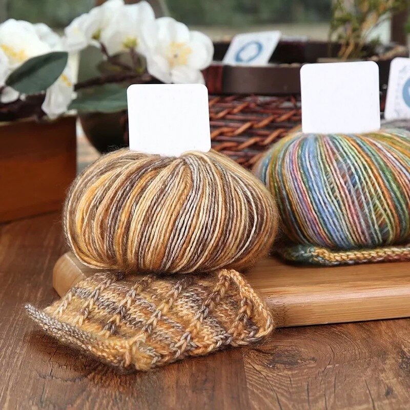 50G Multi Color Cotton Yarn Hand Knitted Crochet Yarn for Hand Knitting Thread Supplies Wool Ball